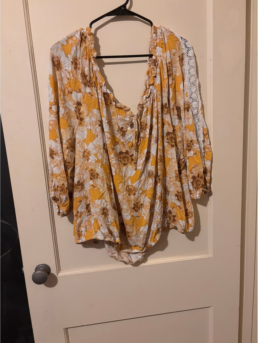 Maurices yellow floral blouse 3X